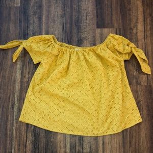 Mustard off the shoulder top